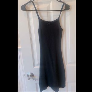 black fitted mini dress from brandy melville